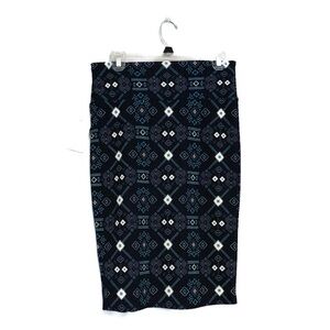 NWT LuLaRoe Cassie Pencil Skirt Geometric Tribal Print Stretch Medium (10-12)